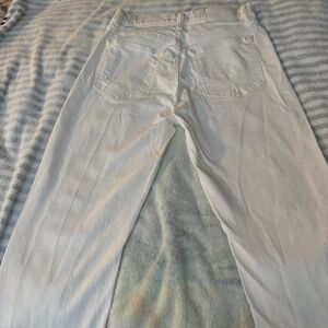 Lucky Brand white high rise drew mom jeans